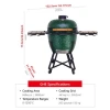 SEB KAMADO 23 inch Big XX Large Barbecue Bbq Grills Outdoor Charcoal Parrilla Green Egg bbq Kamado Grills