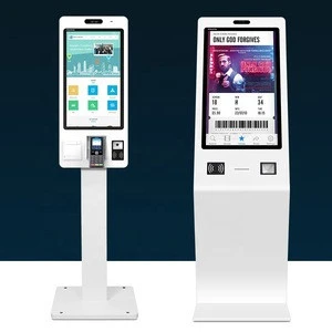 Self service card payment kiosk paying fee terminal ticket-issuing machine visitor management machine hotel self check in out