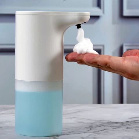 sensor soap dispenser automatic liquid gel alcohol dispenser ABS white color portable dispenser