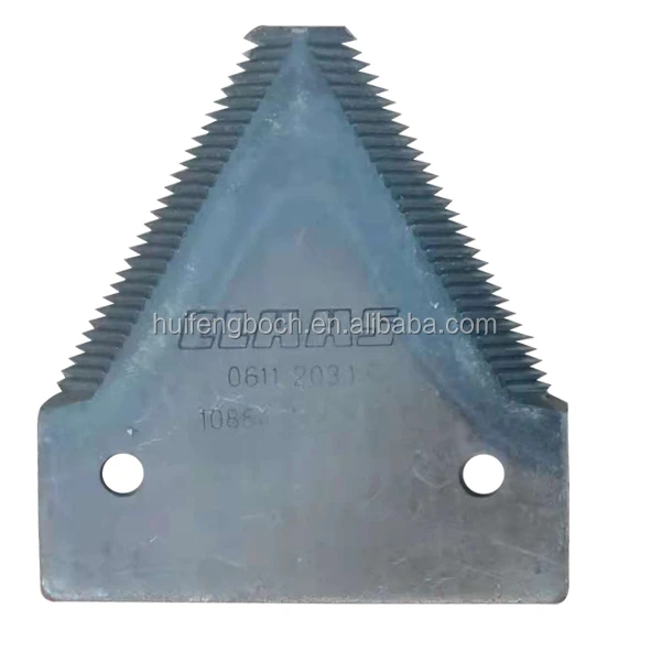 Serrated blade for CLAAS