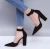 Import sh10267a Ladies footwear china low minimum order 5 pairs lady chunky heel shoes from China