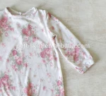 Shabby chic little girl one piece floral bodysuit baby girls winter sleepwear for warmer months
