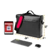 Silicone Coated Fiber Glass Fireproof Money Document Box Bag,Expanding File Organizer Folder Bag with Shoulder-Strap