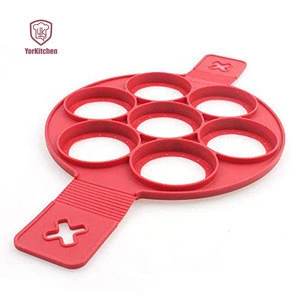 Silicone Egg Ring  Pancakes Molds Reusable Egg Ring Silicone Pancake Maker and Flipper for Kitchen