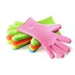 Silicone insulated cow oven mitt