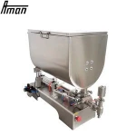 Single head double head semi automatic jam chilli sauce filling machine tomato paste filler with mixer hopper filling machine