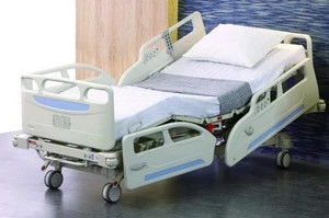 SIX-function Electric ICU Hospital Bed with weighing system, Multifunction Electric Intensive Care Medical Bed