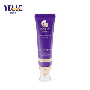 Skincare Packaging Soft 20ml Cosmetic Eye Massage Cream Tube with Gold Acrylic Lid