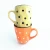 Import Small Coffee Tea Water Cup New Design Drinkware Gift Ceramic Mug Sets Custom Color Polka Dots Ceramic Coffee Mugs from China