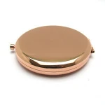 Small Portable Metal Rose Gold Pocket Makeup Mirror Customized Travel Make Up Compact Mirror