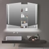 Smart Function Base Bathroom Aluminum Bathroom Vanity Cabinet with UK US Europe Socket