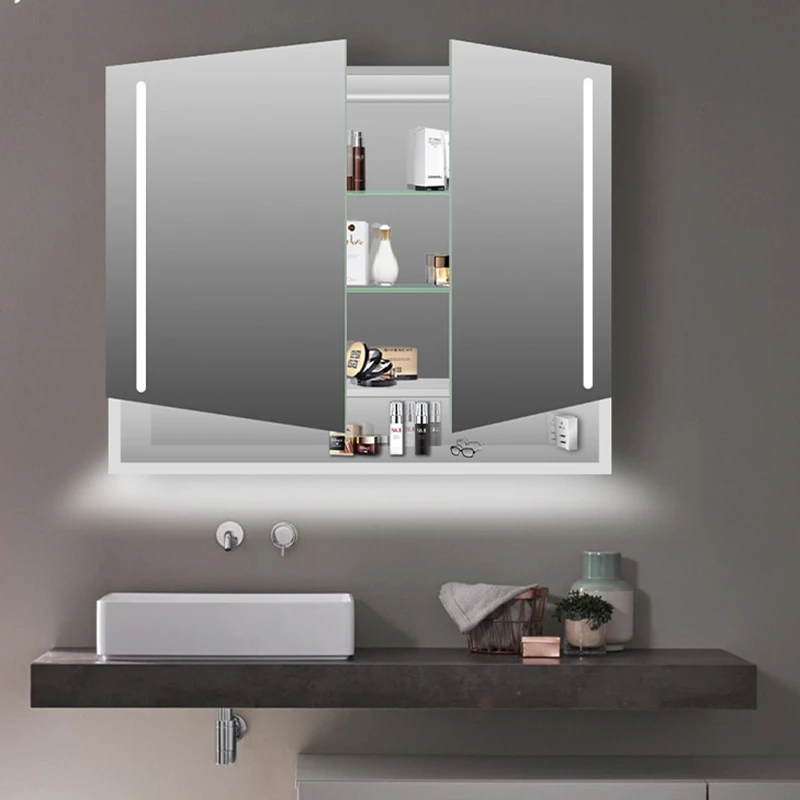 Smart Function Base Bathroom Aluminum Bathroom Vanity Cabinet with UK US Europe Socket