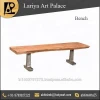 Smooth Finish Designer Wooden Bench with Iron Legs