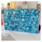 Sodalite blue semi precious gem stone mosaic slab,countertop ,wall stone decoration