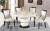solid wood base marble top table with leather chair for dining room 6 seater dining table set dining room furniture set