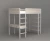 Import Space Saving Vintage Metal Single Loft Bed with Desk and Shelves from China
