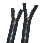 Special smooth Zip 8# Metal like teeth Plastic Double open end big zippers with sliders for clothing