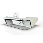 Special Unique Design Executive Desk Luxury White  High Gloss Office Desk office table