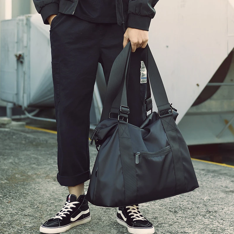 Sports style portable travel bag short-distance duffel bag large capacity leisure shoulder bag men and women portable
