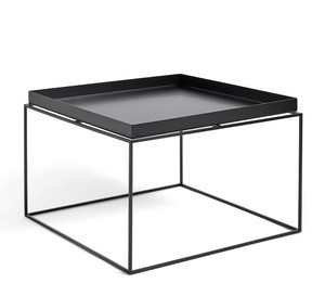 Square Metal Black Coffee Table, Home Coffee Table, Office Coffee Table