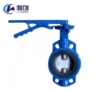 ss316 pn16 wrench operate stainless ci body wafer lug type butterfly valve