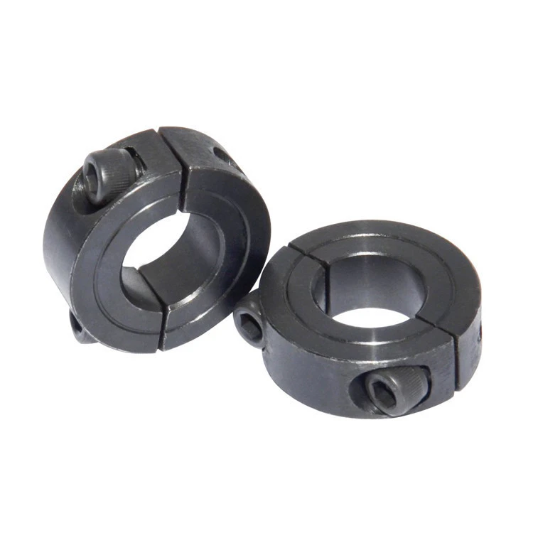 Stainless carbon steel set screw double split locking clamp shaft collar