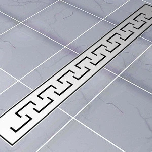 Stainless Steel Floor Drain Cover Tile Insert Linear Bathroom Shower Drain various design