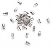 Stainless Steel Fold Over Cord Crimp Ends Capp Connectors Terminators Jewelry Findings for Necklace Bracelet Components Jewelry