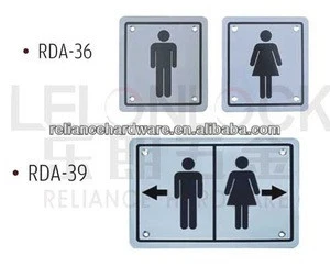 Stainless Steel material washroom Sign Plate