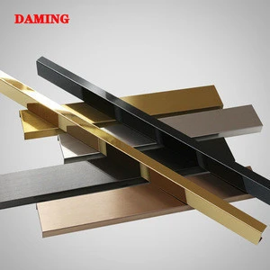 stainless steel metal gold bedroom panel brass channel 1/2 inch stainless steel trims