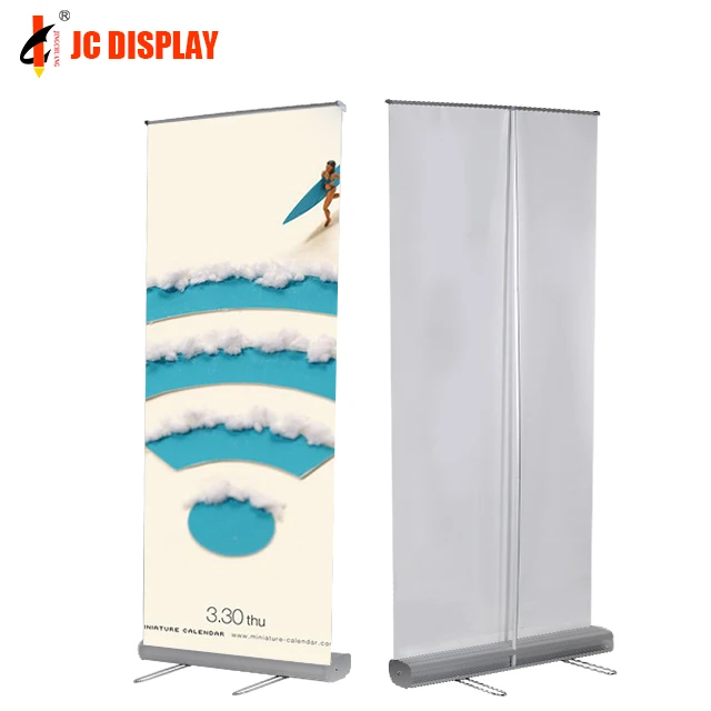 Standing Outdoor Roll Ups Stands Pvc Roll Up Doors Display 80x200 Model 9 Pull Up Roll Up Banner Stand