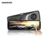 Streaming Dual Dash Cam for Car, Mirror Auto DVR Recorder with 170 Degree Rearview Camera, 1080P HD Video Recording Black Box