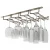 Import sturdy steel and polished Chrome Plated metal Wine Glass Cup Kitchen Bar Holder Hanger Under Cabinet Stemware Rack from China