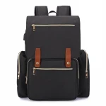 Stylish with usb waterproof designer dad adult baby popular mother multifunction stroller canvas maternity wet diaper bag set