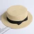 Import Summer Female Children Foldable Hand-knitted Sunshade Boater Hats Flat Top Bowknot Beach Caps Plain Straw Hat from China