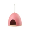 Superb Craftsmanship Bamboo Fiber Nordic Hanging Stand Pink Birds Cage