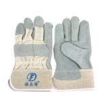 Supplier wholesales the factorys best heat resistant industrial cow split leather work safety gloves