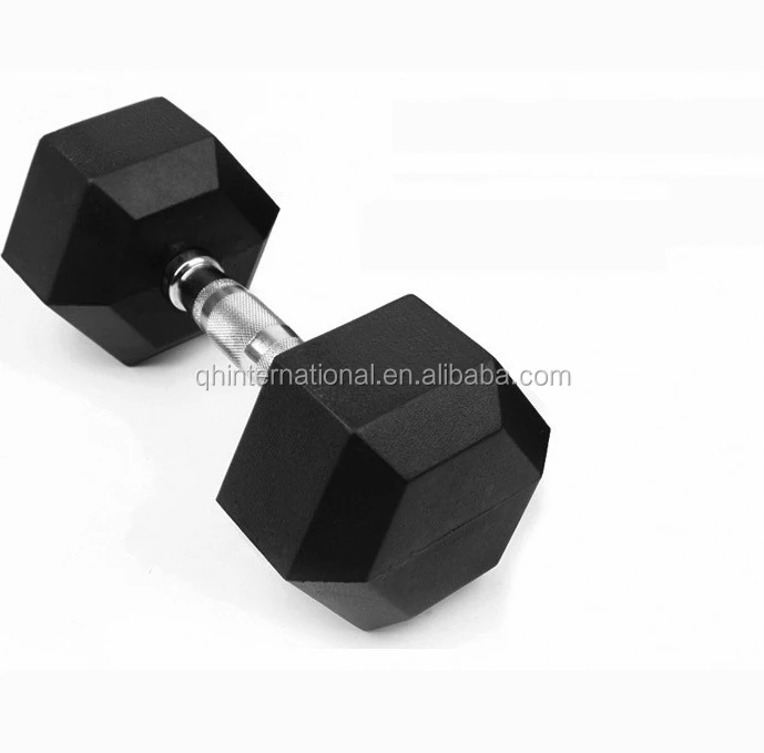 Supply gym use weight lifting equipment cheap hex rubber dumbell set