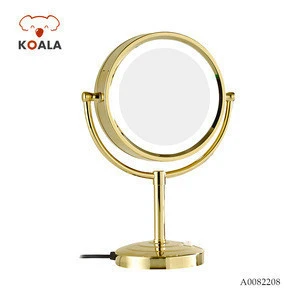 Table Compact Antique Glass Magnifier Vanity Light Framed Led Makeup Mirror