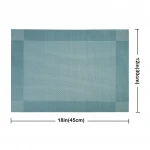 Tabletex Dining Table Washable Woven Vinyl Placemat Non-Slip Heat Resistant Kitchen Table Mats Easy to Clean