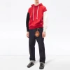 The latest design color block stitching drawstring rib cuff and bottom men&#x27;s hoodies