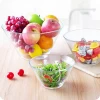 Thick transparent Fresh Fruit Salad bowl of vegetable noodles soup home snack dessert bowl