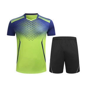 Training clothing shirts shorts tennis uniforms custom table tennis jersey