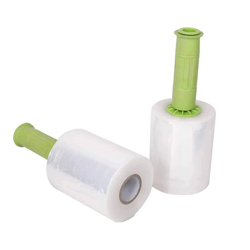 Transparent 5 Inch 80 Gauge Lldpe Shrink Film Shrink Mini Wrap With Dispenser Pallet Wrap Stretch Film Plastic Wrap Industrial