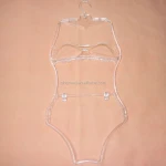 Transparent folding swimwear hanger swimsuit cloth hanger for wholesale