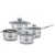 Import Turbo Induction Based Amc Cookware Price Ss Fry Pan Round Casserole 12pcs Lowest Set from China