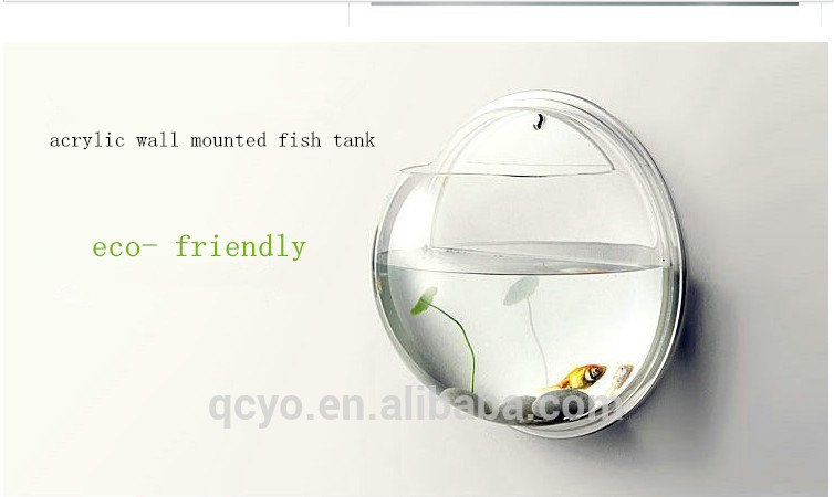 Unique high quality round acrylic wall mounted fish tank aquariums