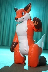Unsealed Outdoor Inflatable Fox Moving Mascot Costume For Adults