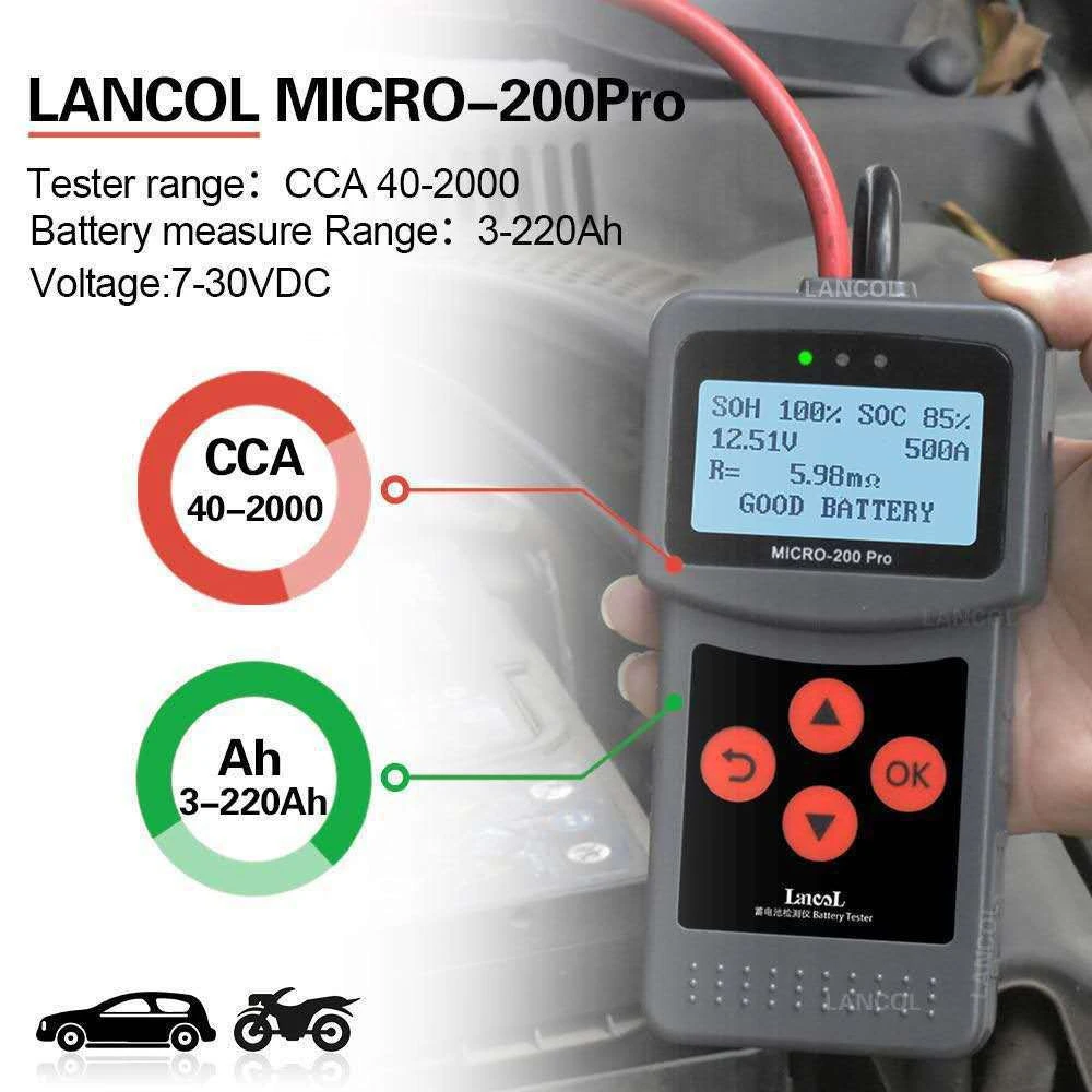 Vehicle Car Battery Tester Battery Conductance Resistance healthy quality Test Analyzer T Diagnostic Tools