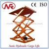 vertical hydraulic scissor lift tables chain hydraulic cargo lift with safety door